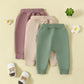 Yoawdats Baby Boys' 3-Pack Pull-On Jogger Pants Girls' Knit Pants Classic Fit Elastic Waist Toddler Pants Infant Long Pants, 18-