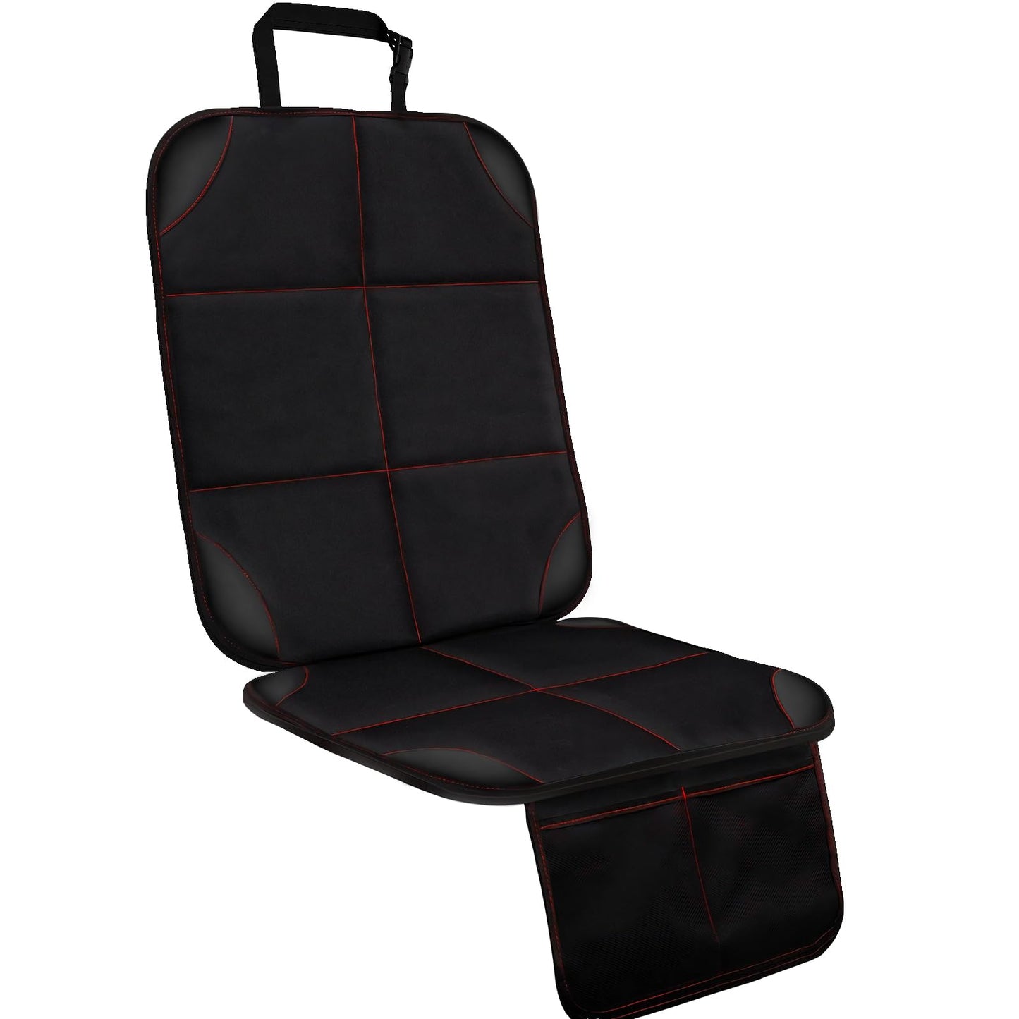 Smart Elf Car Seat Protector For Child Car Seat, 1Pack Car Baby Seat Protector With Red Line Design, Car Seat Mat With Non-Slip