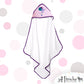 Frenchie Mini Couture, Hooded Bath Towels For Babies, 80% Cotton/20% Polyester, Kitty/Hippo/Mouse Baby Bath Towel Set, Pack Of 3