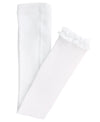 Rufflebutts Girls White Footless Ruffle Tights - 0-6M