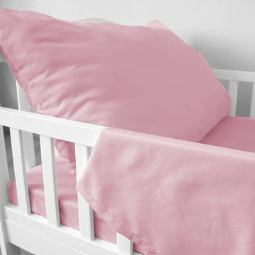 Biloban 3-Piece Toddler Sheet Set For Girl, Toddler Bedding Set Microfiber Includes Crib Mattress Sheet, Flat Sheet And Envelope
