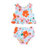 Younger Tree Toddler Baby Girls Summer Swimsuit Sleeveless Floral Swimwear Two-Piece Suit Beach Bikini (Pink And Floral, 2-3T)