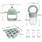 Baby Fruit Food Feeder Breastmilk Popsicle Molds For Teething Relief - 3 Pack Feeding Sets - 1 Freezer Tray With Lid & 1 Teether