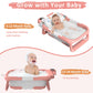Reeple Collapsible Baby Bathtub, Baby Bath Tub For Newborn To Toddler With Floating Cushion For Bath Support, Portable Baby Tub