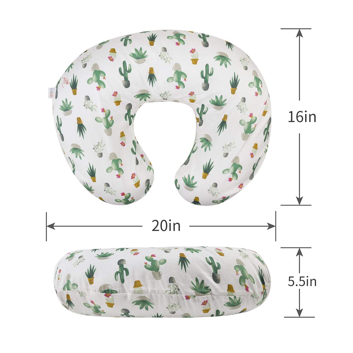 Alvababy Pillow Cover Soft And Comfortable For Breastfeeding Moms Soft Fabric Fits Snug On Infant Nursing Pillows To Mothers Whi