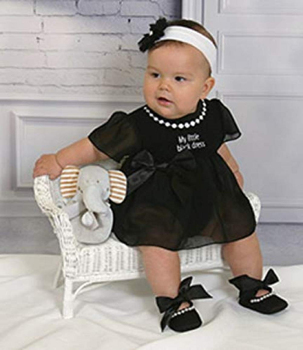 Stephan Baby My First Little Black Party Dress Ruffle-Skirted Diaper Cover, 3-6 Months