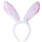 Cute Soft Touch Bunny Ears Headband Christmas Rabbit Ears Headband Gift For Children Kids Girls (Rose Red)