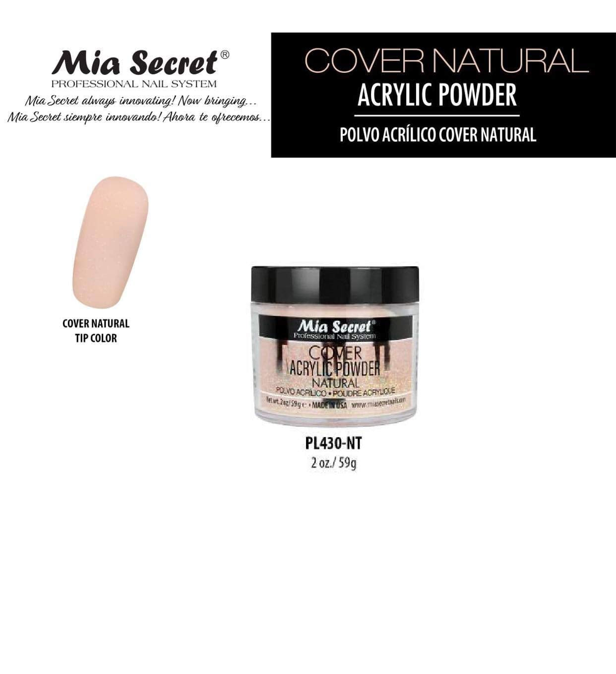Mia Secret Professional Nail System Cover Acrylic Powder New Item 2020 ! (2Oz Cover Natural)