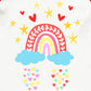 Tkria Little Kids Valentine Day Unisex Baby Raglan Long Sleeve Shirt Rainbow I Love You Baseball Patchwork Shirt 2 Years