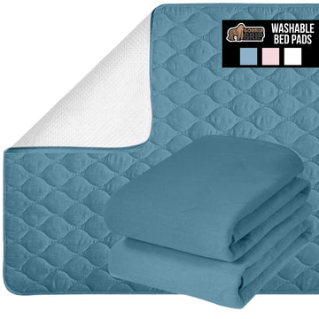 Gorilla Grip Washable Toddler Mattress Incontinence Pads, Reusable Waterproof Bed Underpads, Absorbent Leak Proof, 34X36 2 Pack