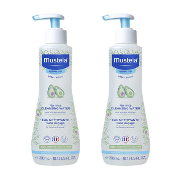 Mustela Baby Cleansing Water - No-Rinse Micellar Water - With Natural Avocado & Aloe Vera - For Baby'S Face, Body & Diaper  10.1