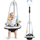 Slevoo Baby Jumper, Baby Door Jumper with Bumper, Play Tray and Two Jingle Rattles, Quiet Bear