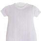One Small Child Braeden Boys White Knit Short Sleeve Christening Baptism Blessing Outfit - 9M