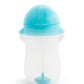 Munchkin Any Angle Weighted Toddler Straw Cup With Click Lock Lid, 10 Ounce, 2 Pack, Blue/Green