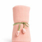 Hi mom Baby Hooded Towel, Soft Striped Texture, with Decorative Floral Ribbon (Orange, 60X120)