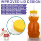 Honey Bear Straw Cups, Juice Bear Bottle Drinking Cup Long Straws With 4 Flexible Straws & Cleaning Tools, 8-Ounce Therapy Sippy