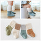 J Poqobog Toddler Baby Girls Boys Socks - Cotton Crew Socks For Baby Gifts Pack Cotton Rich Knee-High Socks Set (Blue -Non Slip,
