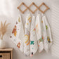 OXAURA 6 Layer Muslin Cotton Baby Wash Cloths Pack of 5, 25x25 cm | Soft Baby Face Towels for Newborns | Absorbent Reusable Burp