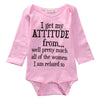 Alicado Newborn Infant Baby Girls Cotton Bodysuit Romper Jumpsuit Clothes Outfits (3-6Months) Pink