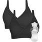 4How Pumping Bra, Hands-Free Nursing Bra, Xl, Black