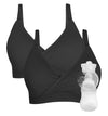 4How Pumping Bra, Hands-Free Nursing Bra, Xl, Black