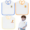 Hwieccogts Baby Bibs 3 Pack,Toddler Bib For Eating Feeding Drooling,The Size 13 'X19    Kids Towel Bibs (Blue Yellow Brown)