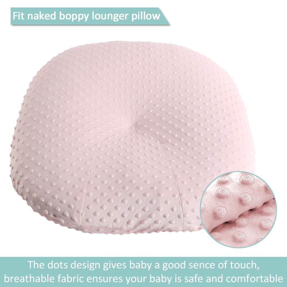 Owlowla Newborn Lounger Cover,Minky Removable Slipcover Fits Newborn Lounger For Baby Boy Girl(Blush Pink)