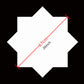 BVCY Flow Star(UV Reactive) Spinning Cloth Beginners Juggling and Skill Toy Easy to Rotate Double Sided Printing Dapo Star Blue&