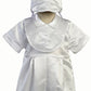 Boy'S Christening Romper With Bonnet - Size Xl (18 Month) White