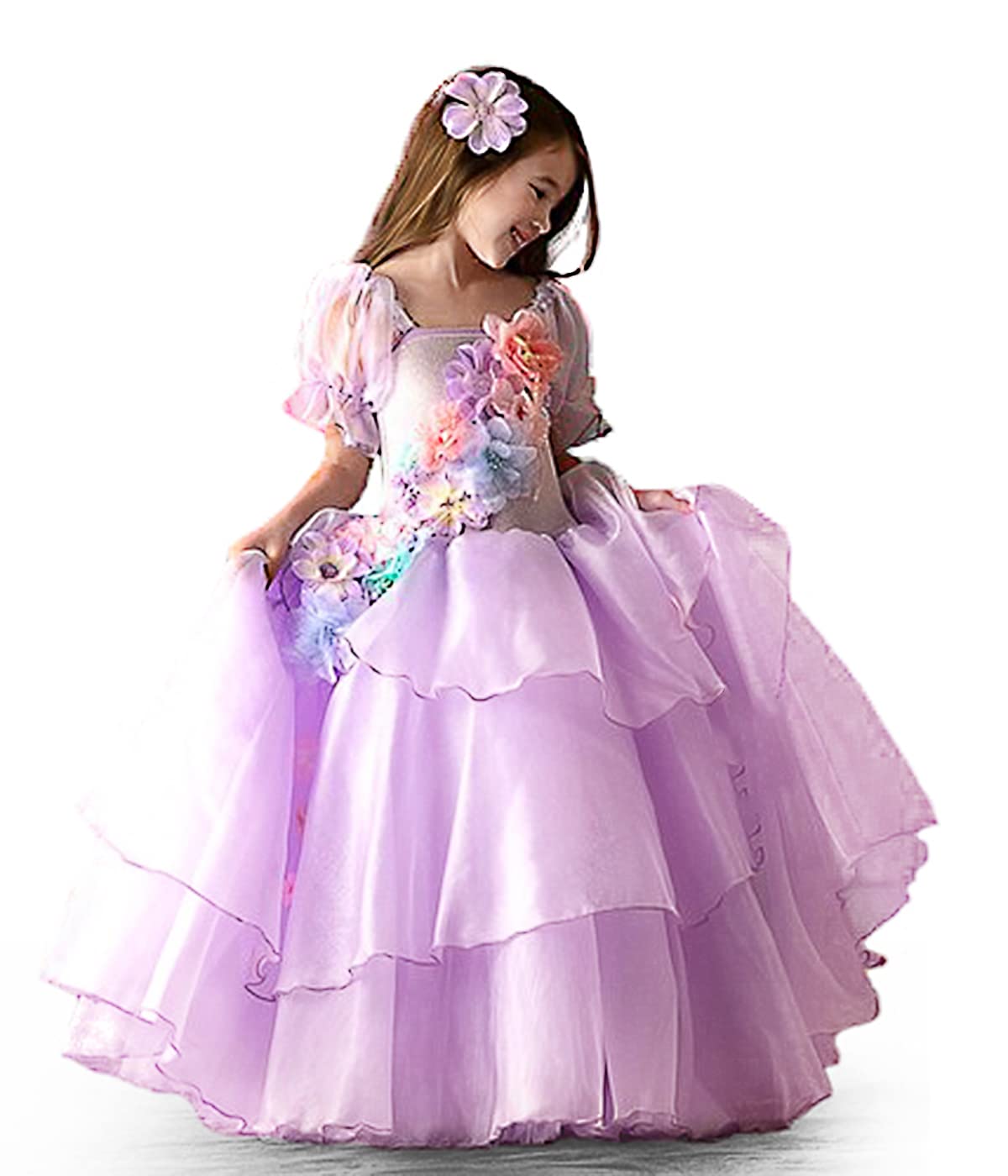 Axaxa Encanto Costume For Girls Mirabel Isabella Encanto Dress For Kids Halloween Cosplay Princess Dress Up 2-11T