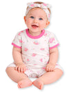 Tuddybuddy 100% Cotton Shorts Romper/Jumpsuit/Bodysuit Set For Baby (Pack Of 1 Playsuits  Pink Rose,01 Months)