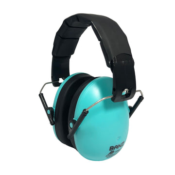 Banz Kidz Earmuffs 2 Years & Older - Lagoon Blue - Loud Noise Cancelling Kids Headphones & Toddler Ear Muffs, Size Adjustable