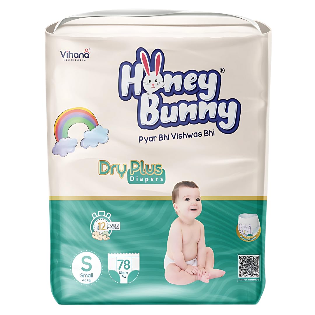Honey Bunny Baby Diaper Pants Super Soft Dry Plus 12 Hour Protection S78
