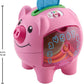 Fisher-Price Baby & Toddler Toy Laugh & Learn Smart Stages Piggy Bank with Learning Songs & Phrases for Infants Ages 6+ Months
