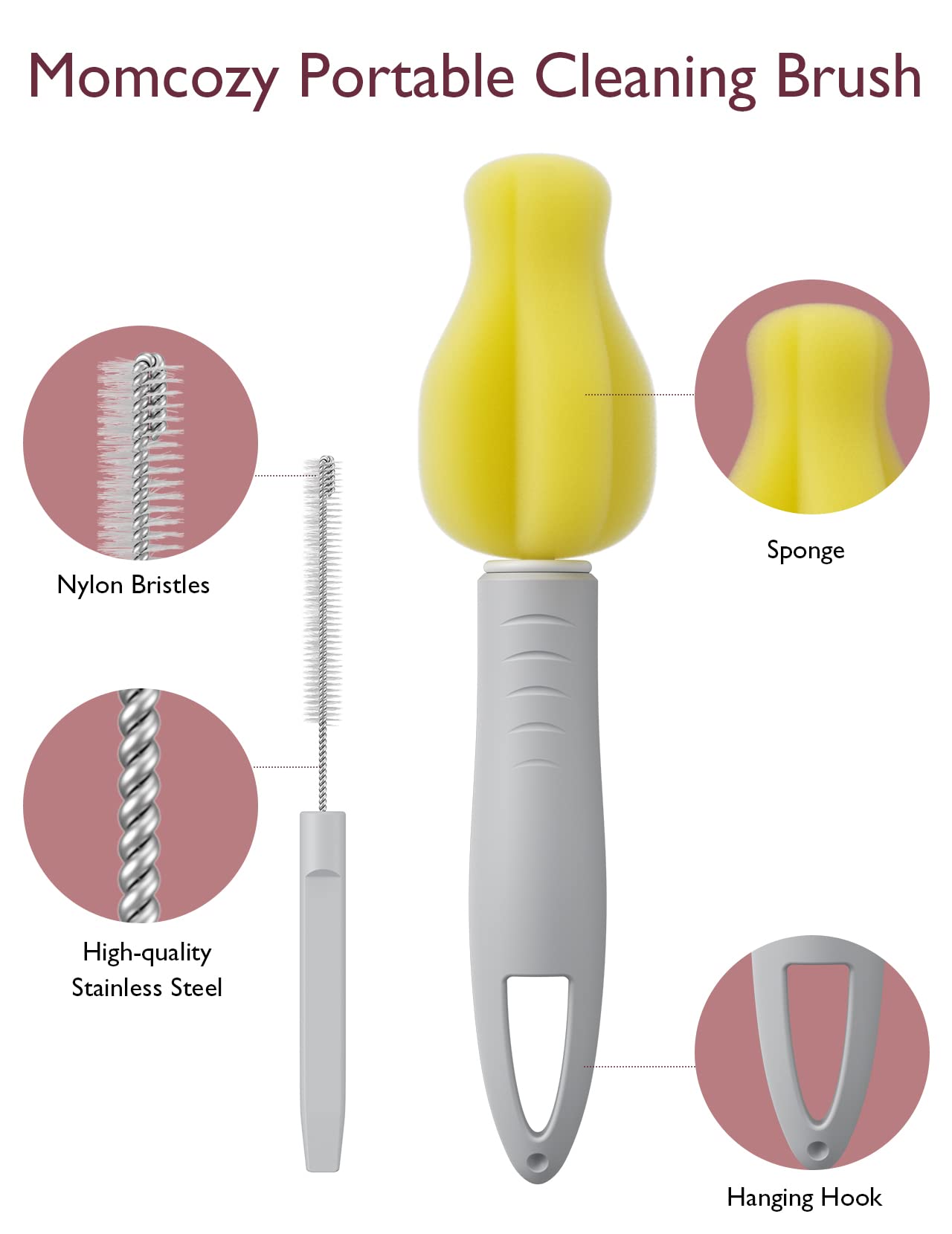 Momcozy Cleaning Brush Kit Compatible With Momcozy Wearable Breast Pump. Original M5 Replacement Accessories, 1 Pack