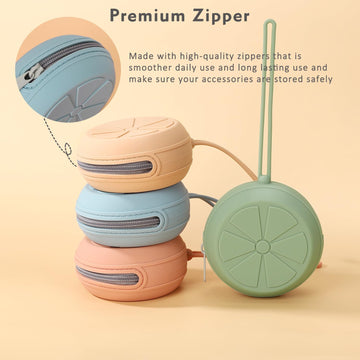 Eoopoon Silicone Pacifier Case, Baby Pacifier Holder Pouch For Diaper Bag, Bpa Free Pacifier Holder Case For Baby Boys, Silicone