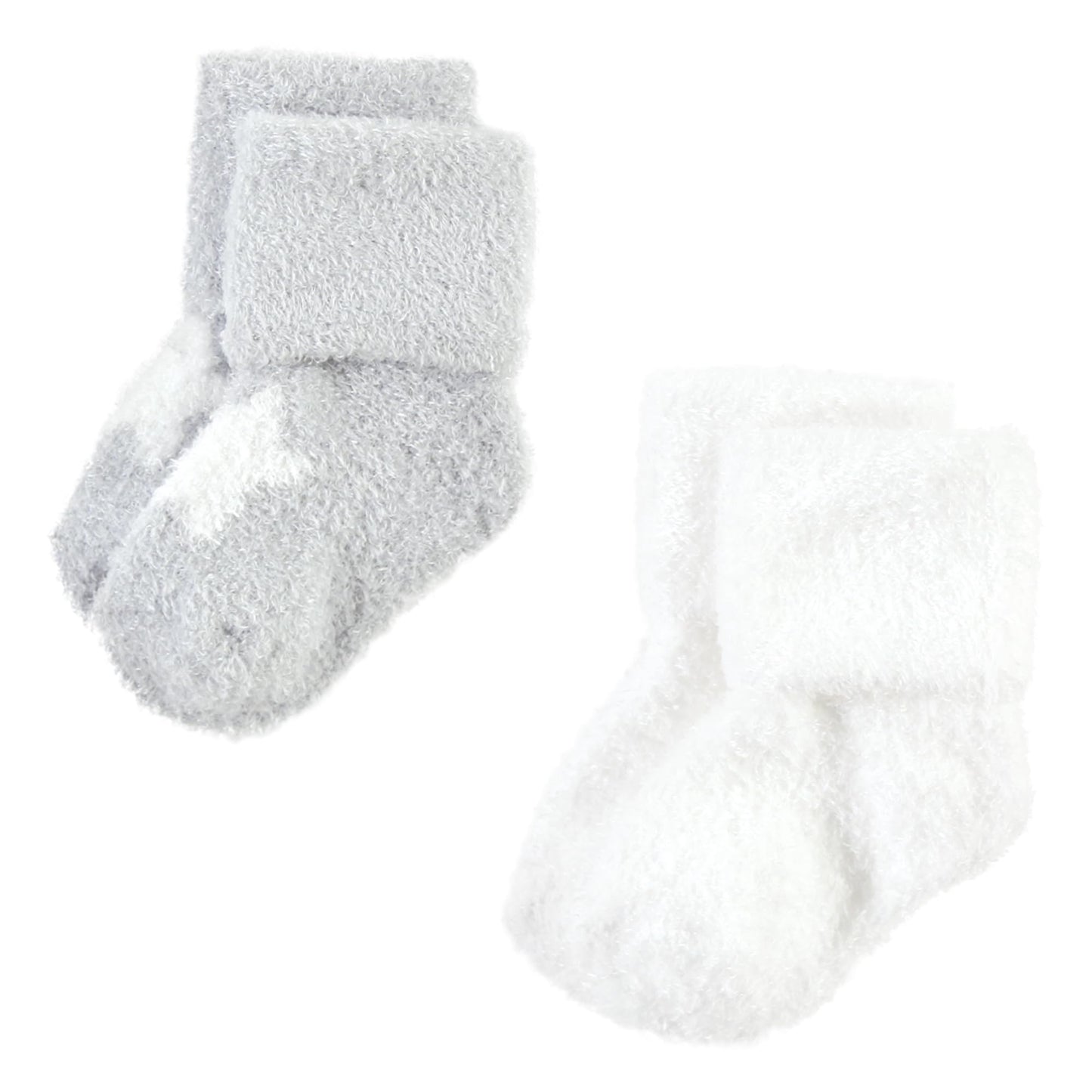 Hudson Baby Unisex Baby Cotton Rich Newborn And Terry Socks, Blue Star, 12-24 Months