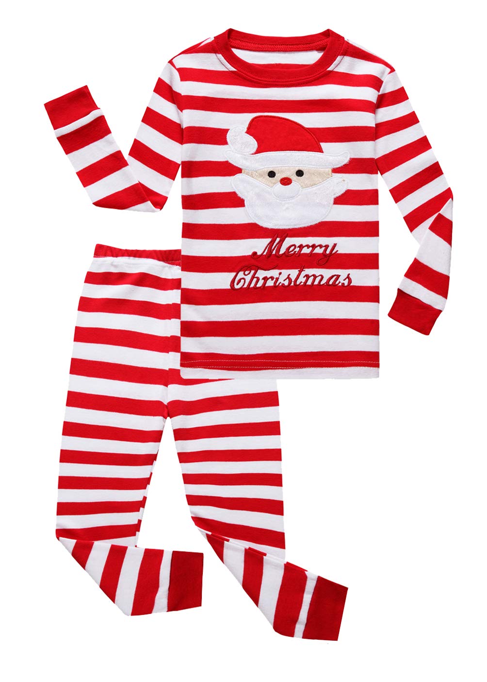 Family Feeling Baby Boys Girls' Santa Claus Christmas Cotton Long Sleeve Pajamas WBBAPB07VSCMK62