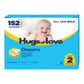Dynarex Hugs-of-Love Diapers Size 2 (12-18 lb) Baby Diapers - High Absorbency, Leak Protection, Soft Comfort, 152 Diapers per Ca