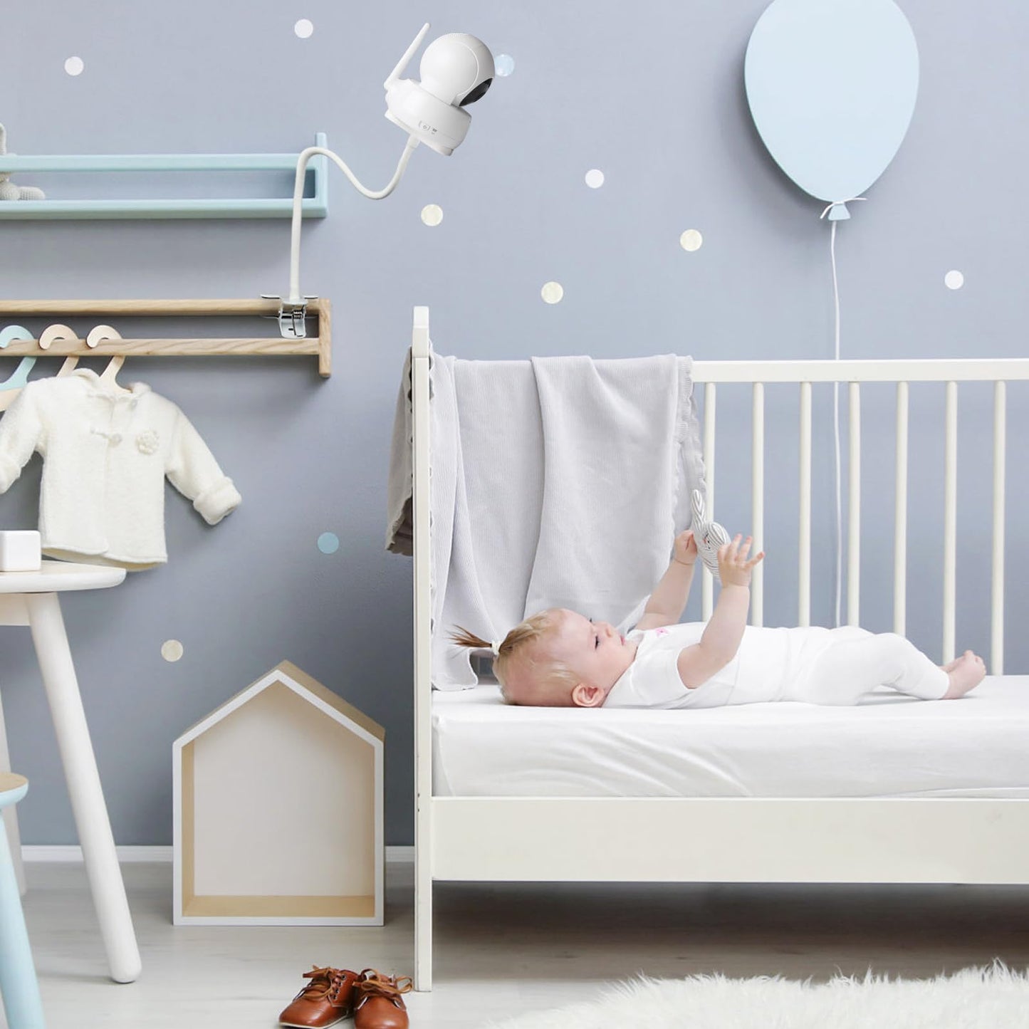 Baby Monitor Mount For Vtech Vm924/Vm901/Vm923 Video Baby Monitor, Flexible Clamp Mount, Baby Monitor Holder For Vtech Camera
