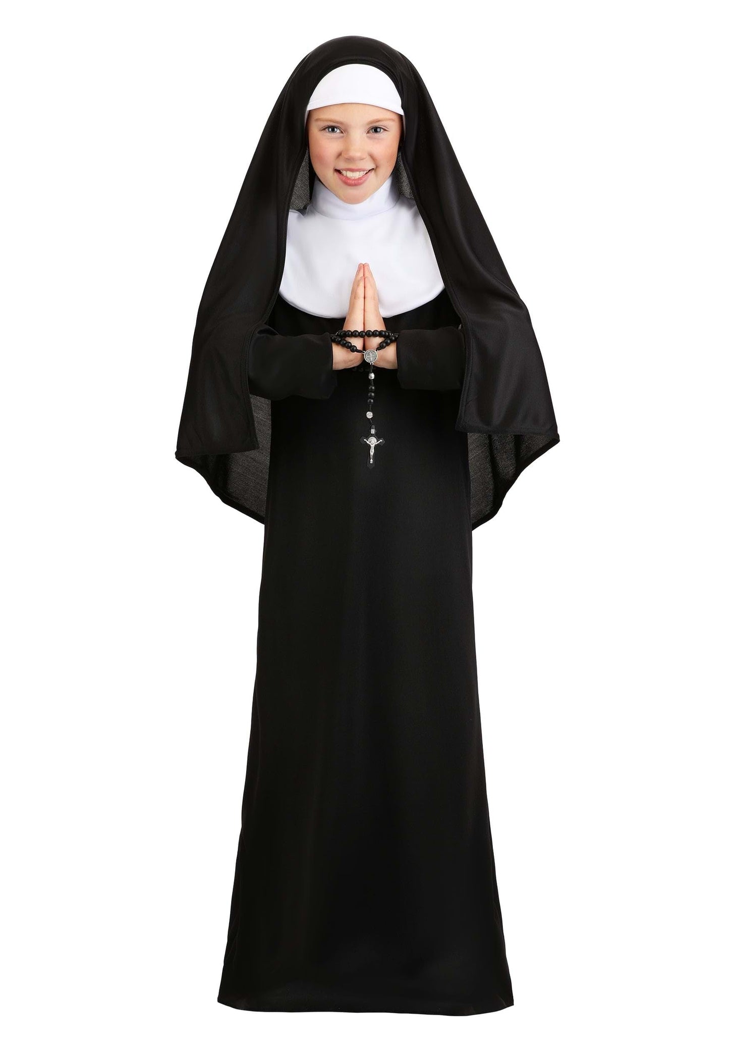 Kids Nun Costume; Catholic Sister Robe For Girls Black