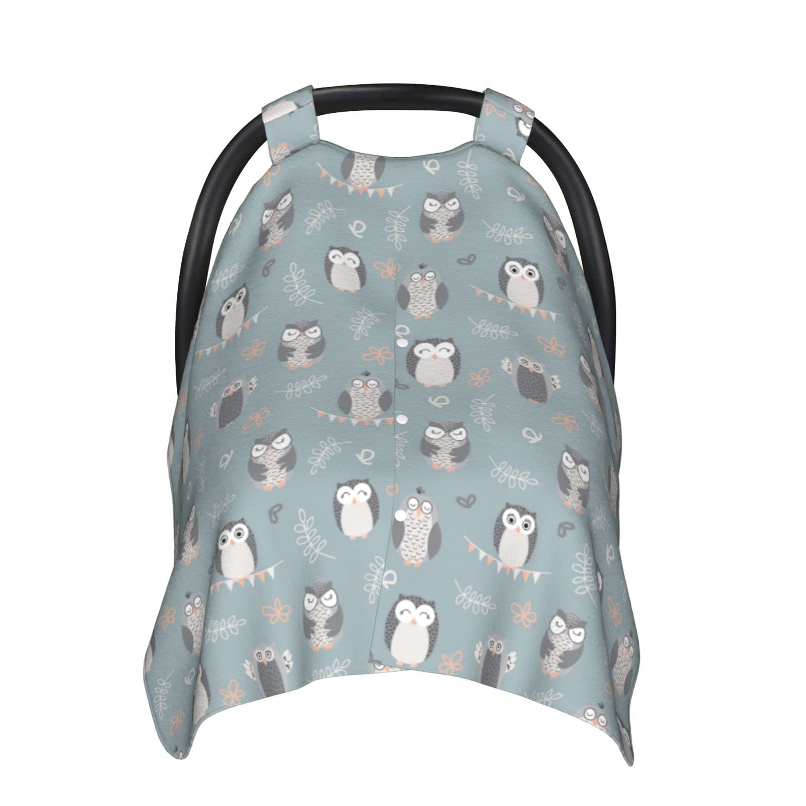 Owl Baby Stuff Car Seat Cover For Baby In Winter Summer, Nursing Cover For Mom, Owl Stuff For Baby Infant