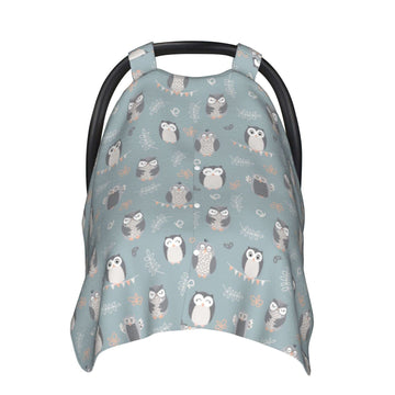 Owl Baby Stuff Car Seat Cover For Baby In Winter Summer, Nursing Cover For Mom, Owl Stuff For Baby Infant
