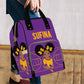 Artsadd Personalized Diaper Bag Casual Shoulder Bag, Customized Yellow And Purple Nappy Backpack With Thermal Pockets Multifunct