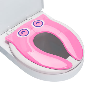 Portable Potty Seat For Toddler Travel - Foldable Non-Slip Potty Training Toilet Seat Cover For Girls, Baby Kids With Drawstring