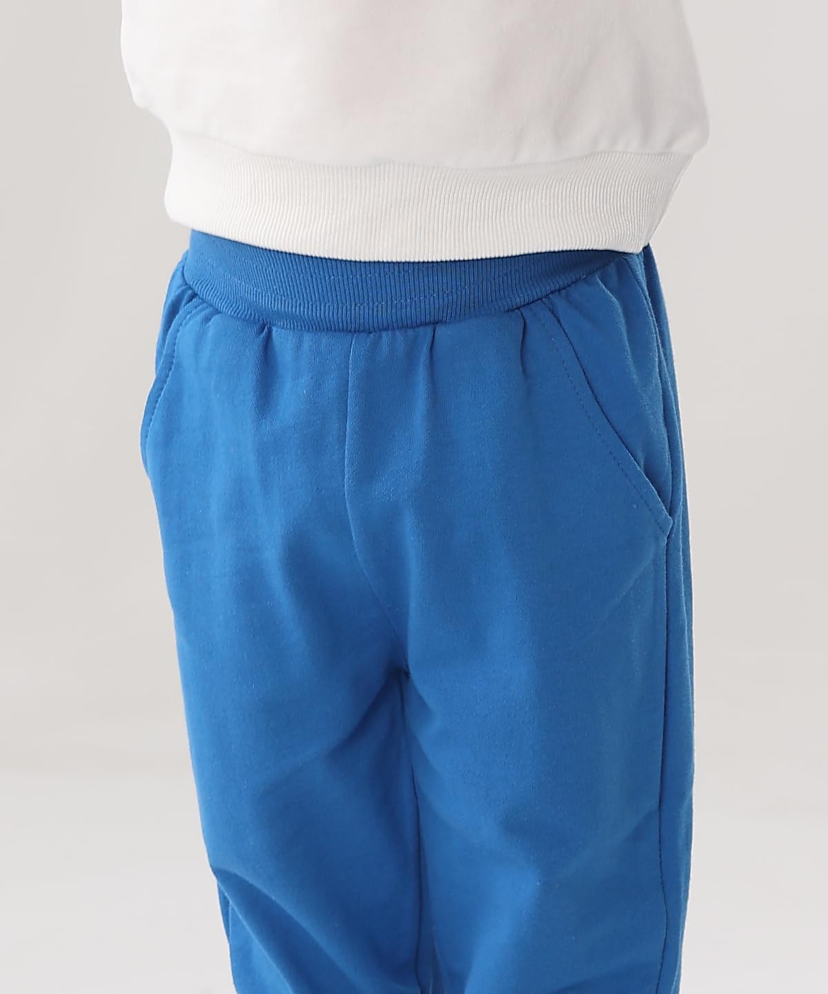 Gfqlong Toddler Boys 3 Pack Cotton Active Jogger Sweatpants,Kids Casual Athletic Solid Pocket Pull On Pants,Blue+Yellow+Red