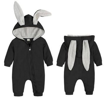 Agqt Baby Boys 1St Easter Outfit Halloween Bunny Costume Onesie Animal Jumpsuit Rabbit Ear Bodysuits One Piece Romper Hoodie Bla