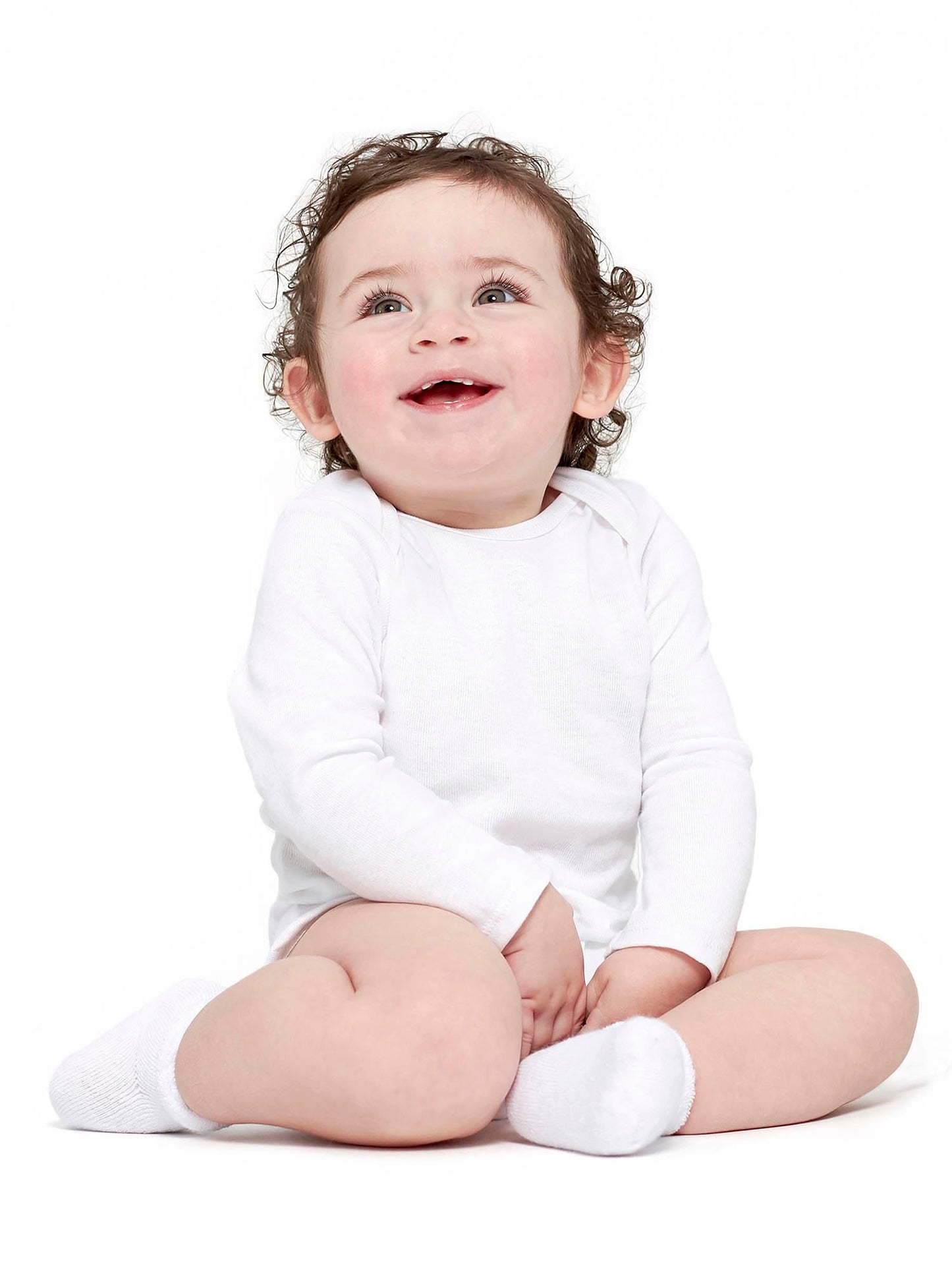 Gerber Unisex Baby Multi-Pack Long-Sleeve Onesies Bodysuit Mitten Cuff Sizes 6-Pack White 6-9 Months