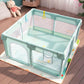 Zingup 120X120 Cm Playpen For Baby Up To 3 Years With Safety Lock & AntiFall Grasp Rings, And Suction Cup (NonFoldable) Green