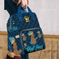 Artsadd Custom Name Diaper Bag Mommy Nappy Bags, Personalized Dark Blue Crown Handbags Large Capacity Multi-Function Nursing Bag